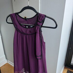 Purple Sleeveless Blouse